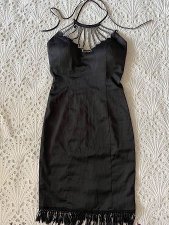 Frauen Kleid Abendkleid XS Schwarz