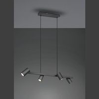 Pendelleuchte, 4 Spots, Schwarz , IP20