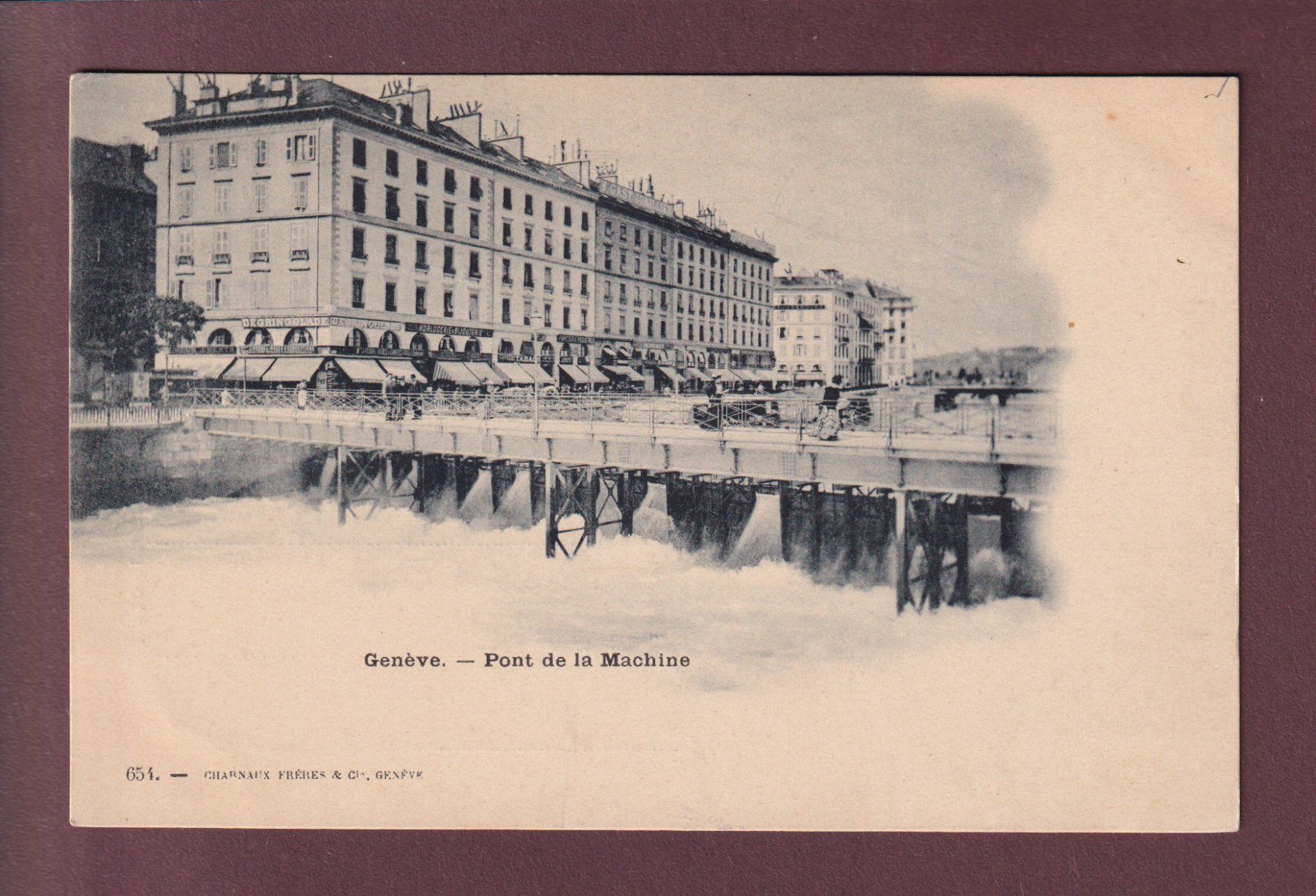 Cartoline postali: GENEVE - Pont de la machine – Usato da Pully venduto da nicecards
