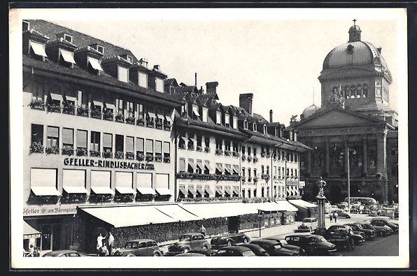 Cartoline postali: Bern, Restaurant Gfeller am Bärenplatz  – Usato da Berlin venduto da bartko-reher