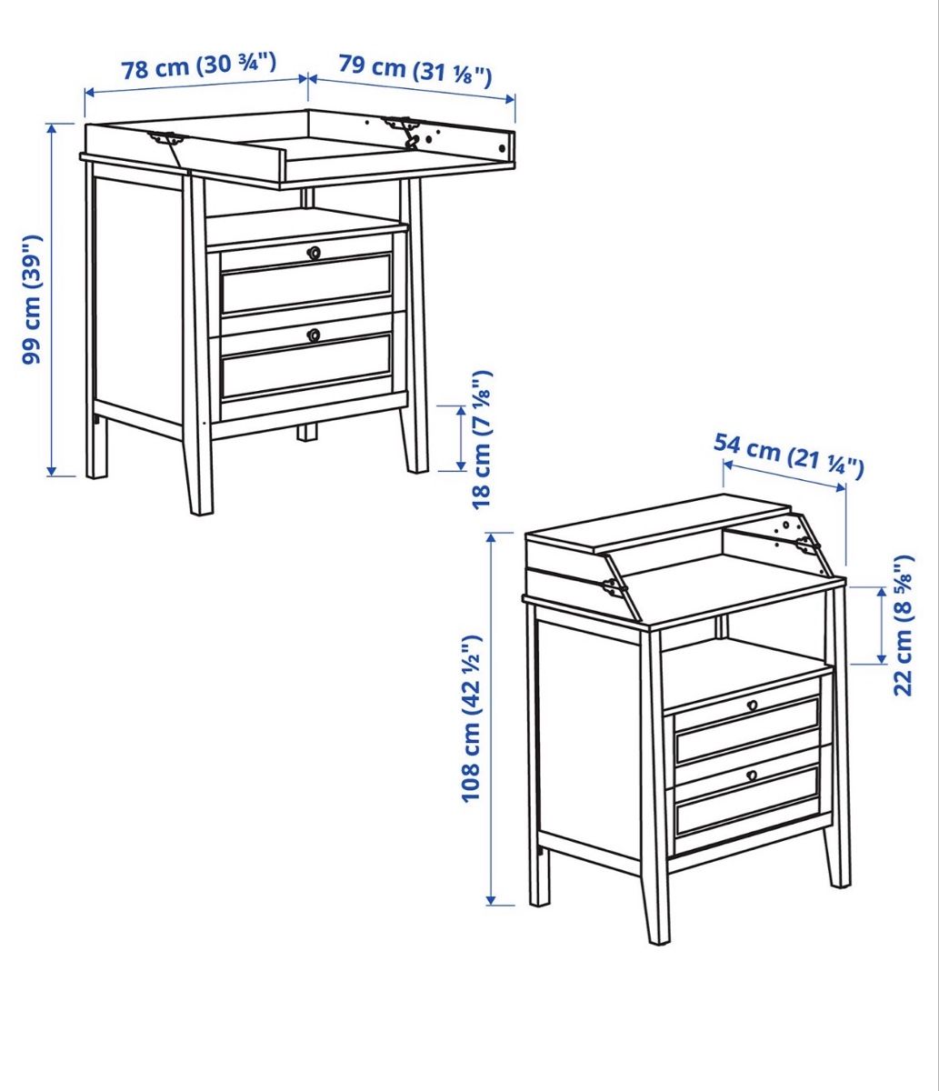 Ikea Wickeltisch & Zubehör: Wickeltisch weiss mit Schubladen – Gebraucht aus Frick von Sterndli 1