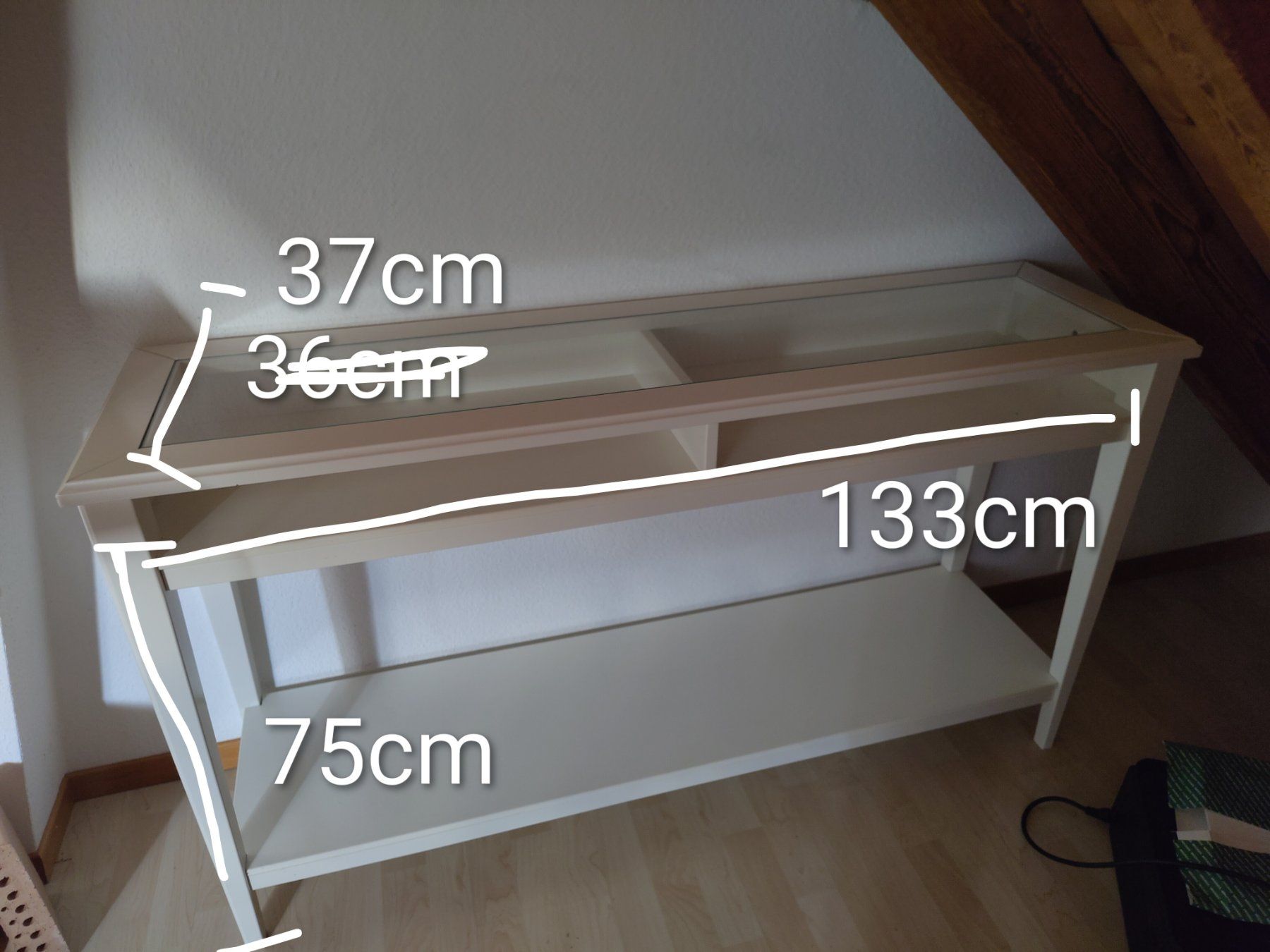Ikea Cassettiere: Sideboard/Konsole weiss mit Glasplatte – Usato da Bern venduto da yogagnu 2