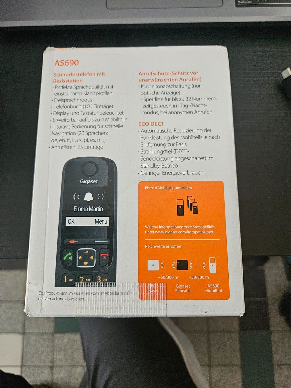 Gigaset Telefoni: Gigaset AS690 Schnurlostelefon mit Basisstation – Nuovo (secondo la descrizione) da Wikon venduto da Mr.Saxer 1