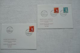 1993 2 FDC Brand Kapellbrücke, Luzern