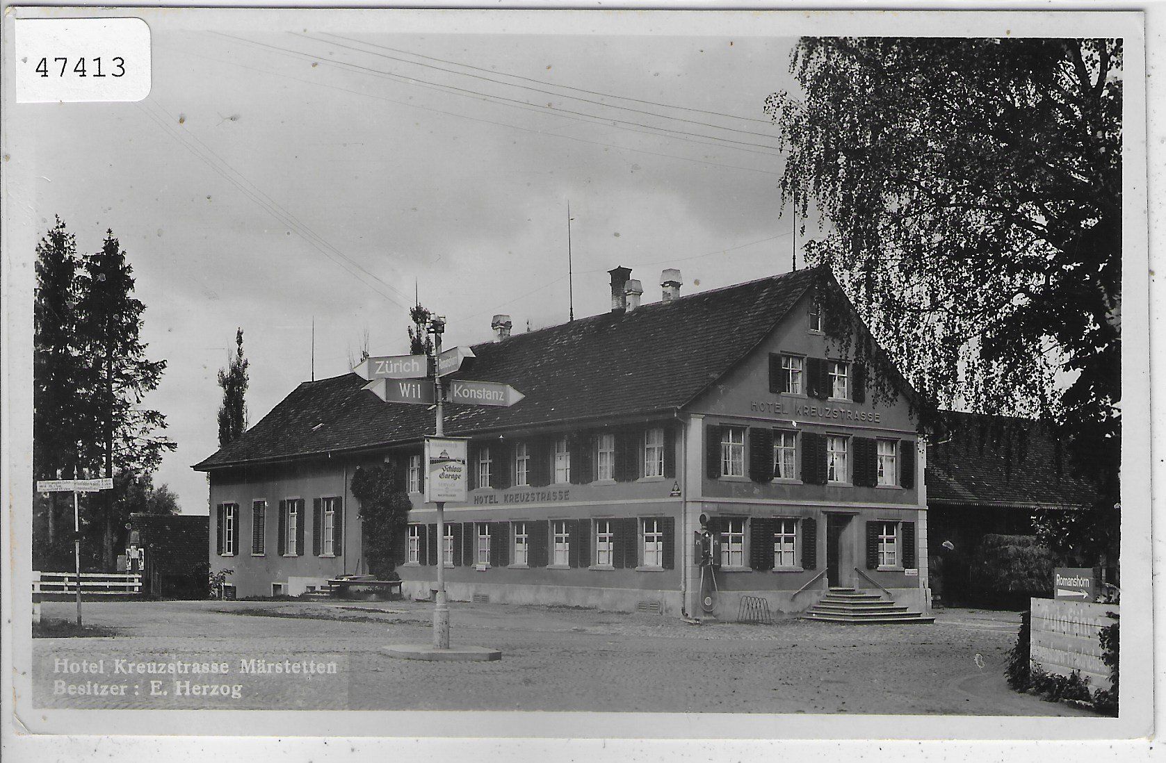Cartoline postali: Hotel Kreuzstrasse - Märstetten – Usato da Ettingen venduto da Kartenplanet
