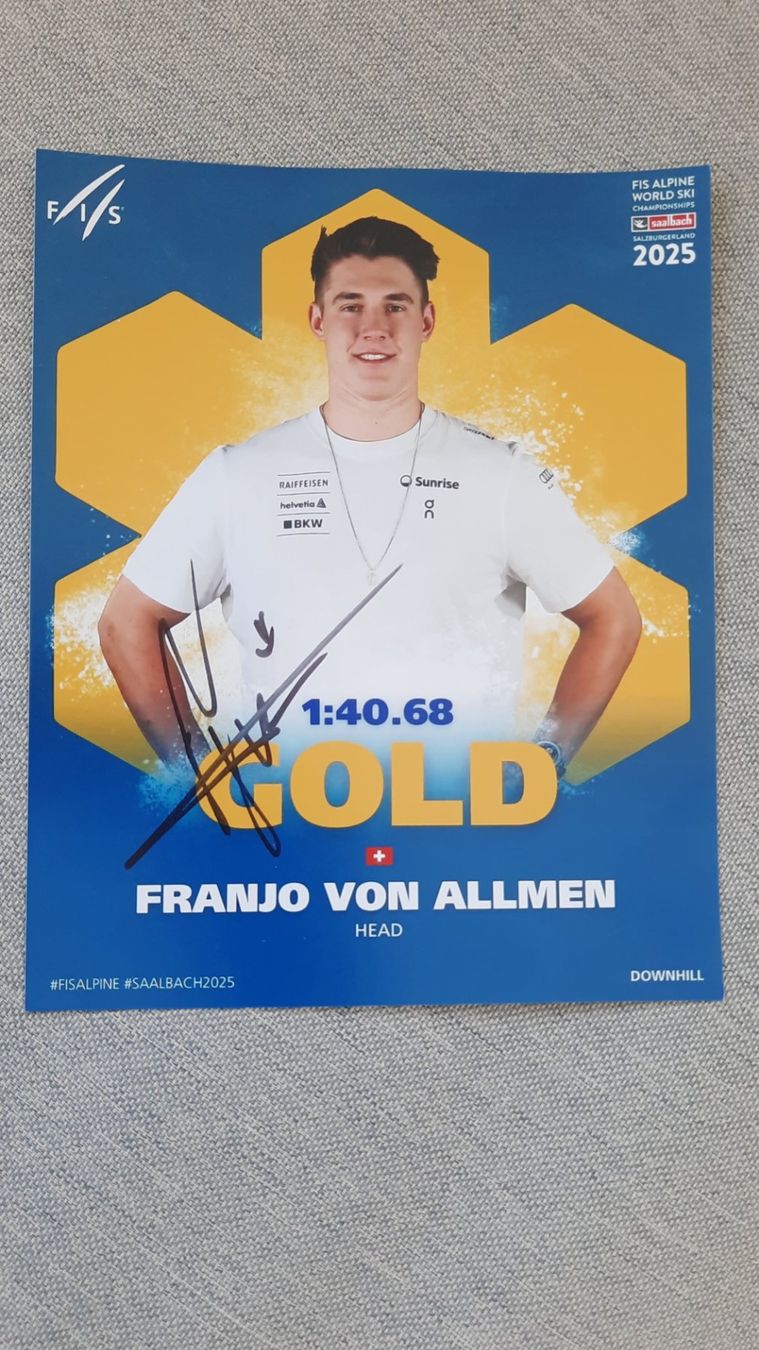 Autographes: Autogramm Franjo von Allmen – D'occasion à Schmerikon par Olympia04