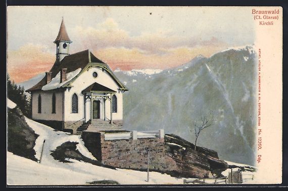 Cartoline postali: AK Braunwald, Partie am Kirchli – Usato da Berlin venduto da bartko-reher