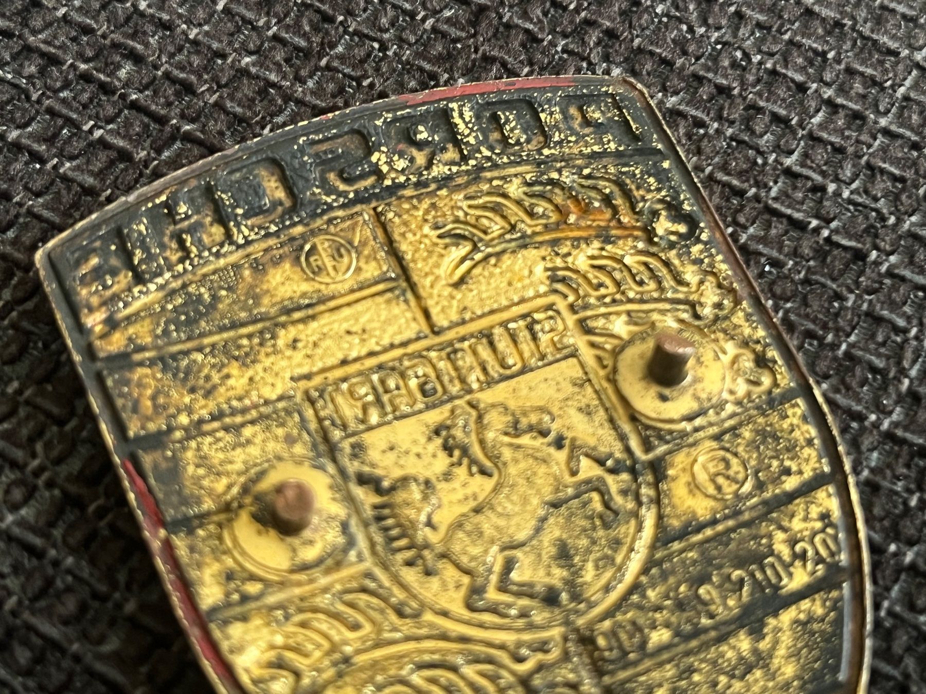 Porsche Insegne: Originales PORSCHE Wappen / Emblem – Usato da Köniz venduto da Tottigoal10 4