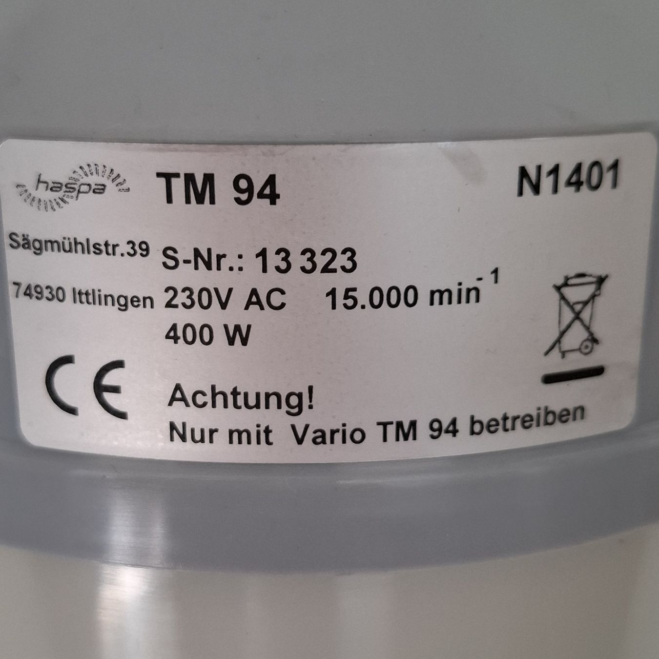 Tutte le macchine: Hängebohrmotor Haspa TM 94 – Nuovo (secondo la descrizione) da Reinach BL venduto da Malin20 6