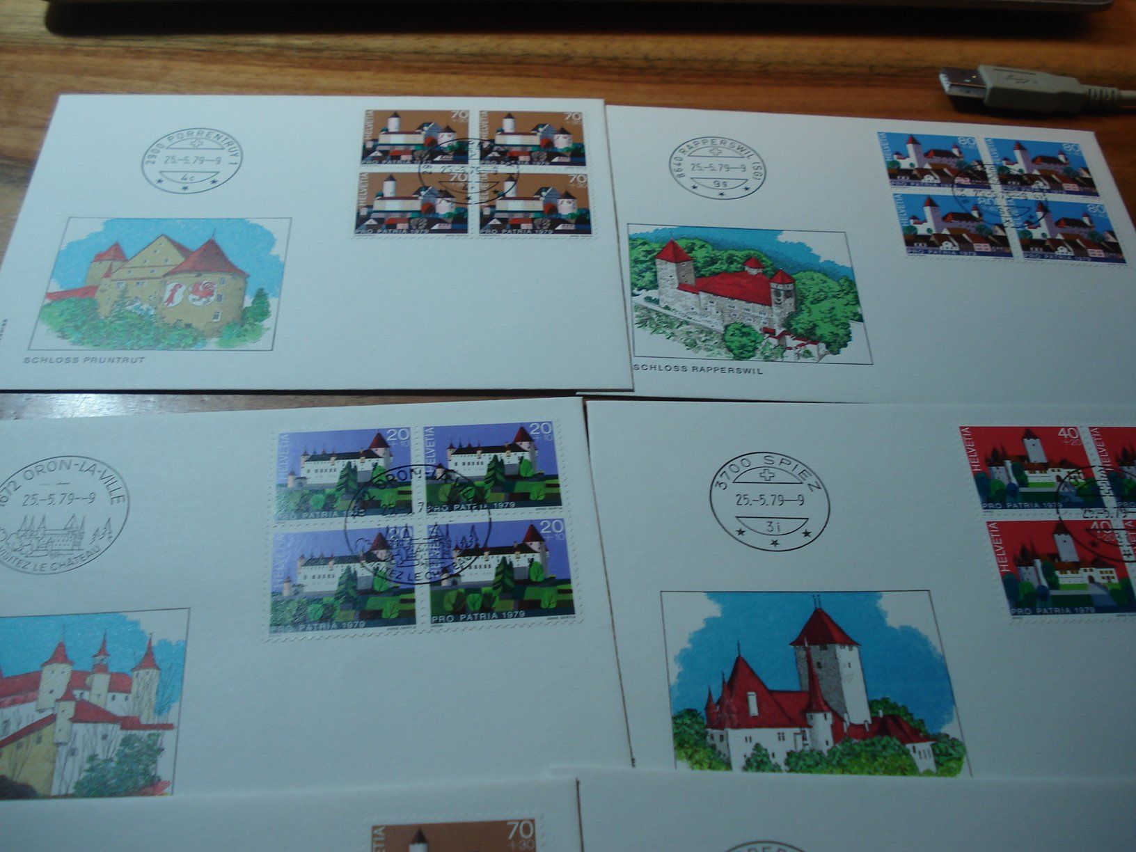 Tutti i francobolli: Pro Patria 1979, FDC Satz, Einzel + 4erblocks, 9 Belege – Usato da Niederwil AG venduto da morostahu 1