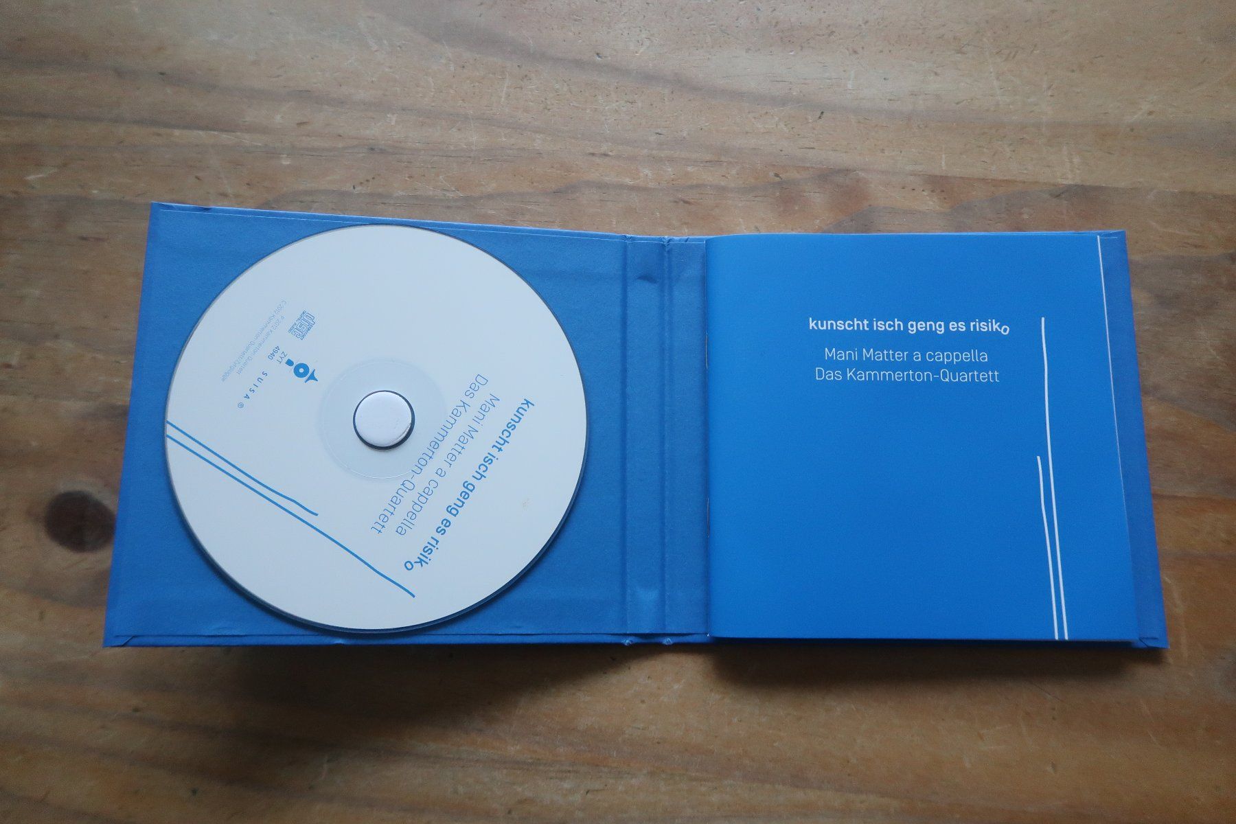 CD: DAS KAMMERTON-QUARTETT: MANI MATTER A CAPEPLLA - CD – Usato da Basel venduto da Patiscat 3