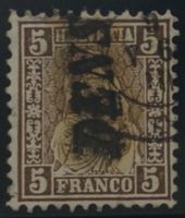 CH - Sitz. Helvetia - Zst. Nr. 30 - Stabstempel Densbüren