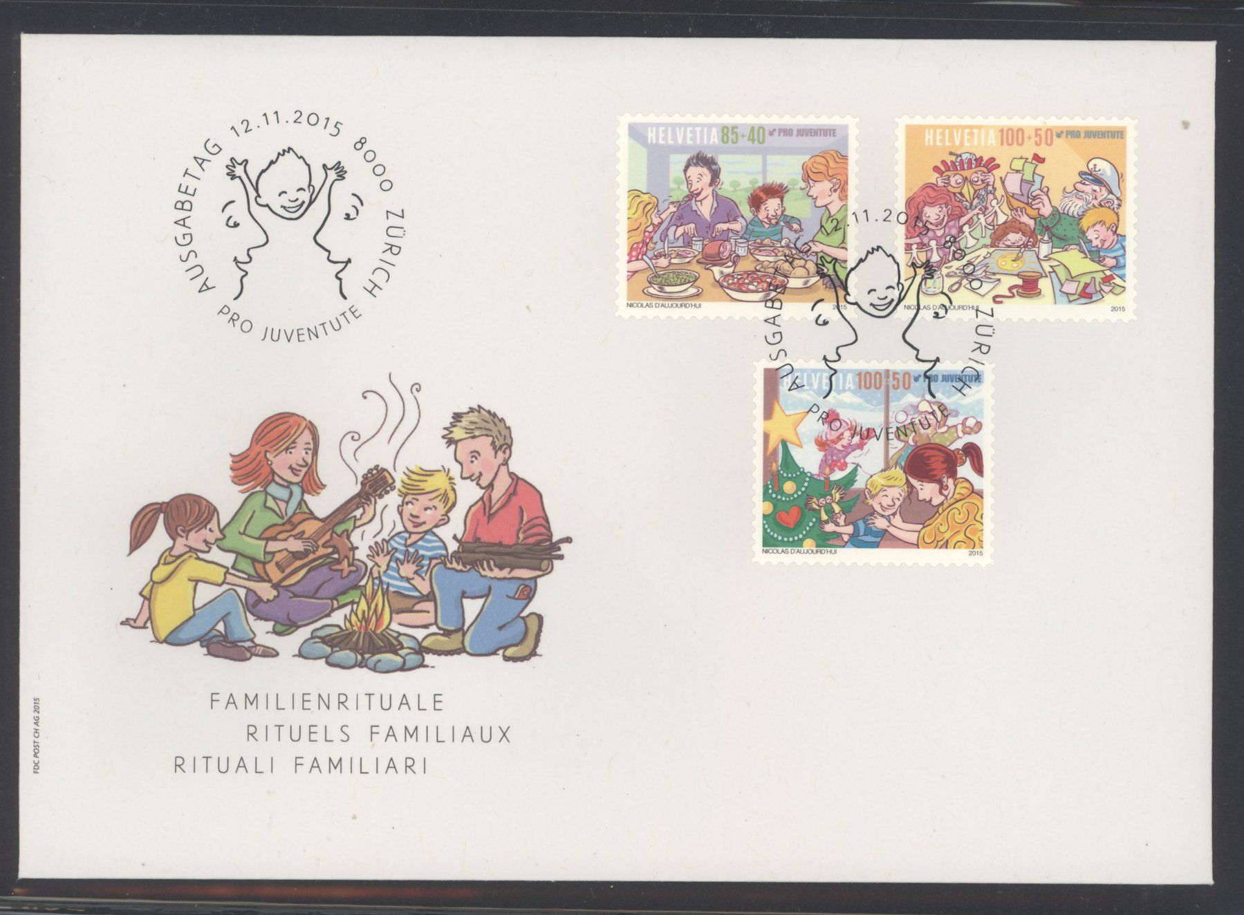 Alle Briefmarken: 2015, FDC, Pro Juventute – Gebraucht aus Willisau von Vollstempel