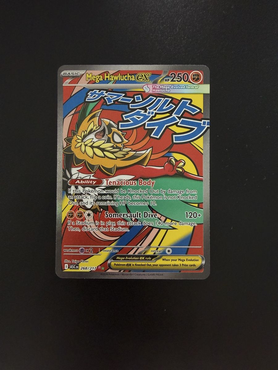 Pokémon Carte collezionabili: Pokémon Mega Hawlucha EX ASC 268/217 EN – Nuovo (secondo la descrizione) da Cademario venduto da Yleeyle