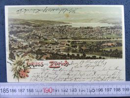 GRUSS AUS ZÜRICH 1901 ZH AK GEL. N. AROSA