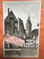 Alte Ansichtskarte Basel Petersgasse mit Peterskirche.