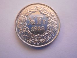 50 Rp. 1928 silber  vorz