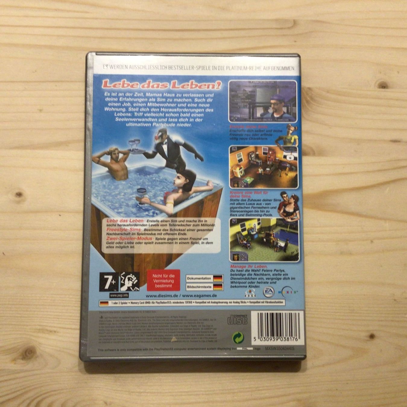 Sony Giochi: Die Sims Platinum Playstation 2 – Usato da Salmsach venduto da Fxwg 1