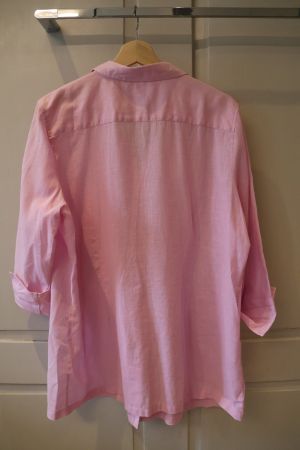 Rosa Peter Hahn Leinenbluse mit Plisseedetails