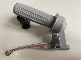 Mofa Gasdrehgriff Oldti silber Vollguss