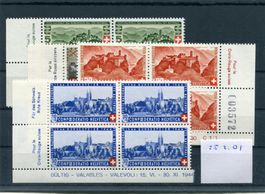 Patria 1944 im V'block postfr. mit Abart