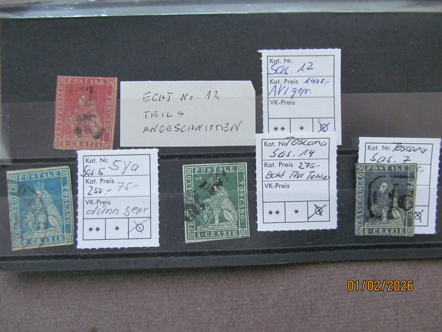 Alle Briefmarken: Toscana   Italien    1851/1857 – Gebraucht aus Hergiswil NW von Panda1990 3