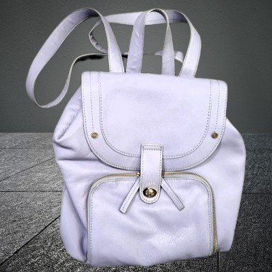 💜🎒Damen Rucksack Tasche Flieder Lila Citybag Leder-Optik💫