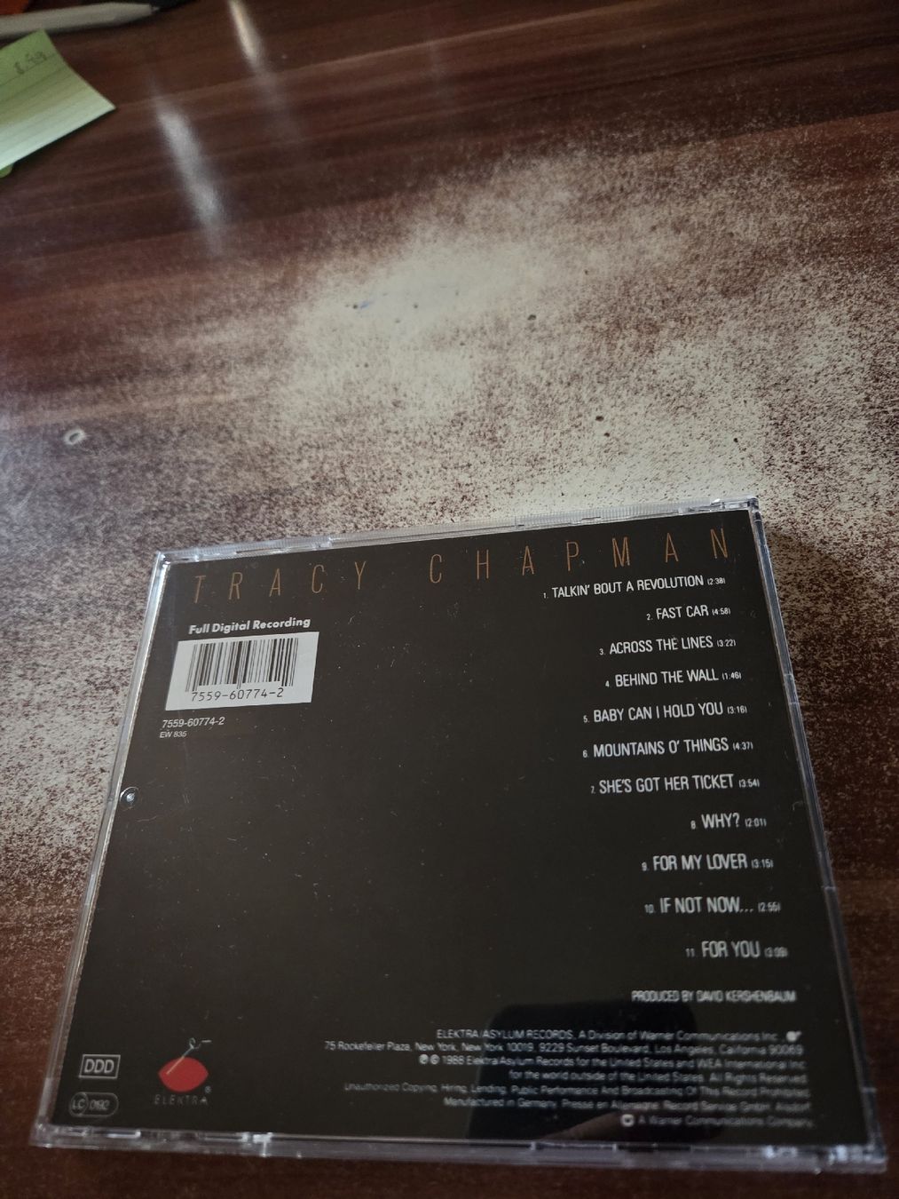 CD: Tracy Chapman - Tracy Chapman – Usato da Wattenwil venduto da Mage66 1