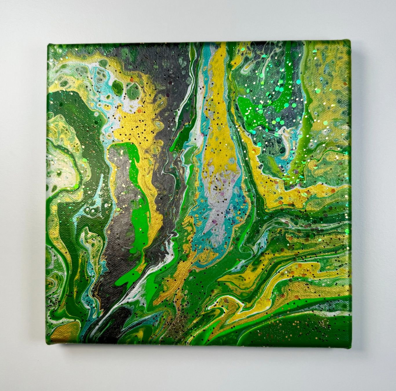 Dipinti: Acryl-Flüssigmalerei, quadratisch – Usato da Schlieren venduto da MayaSheng1983
