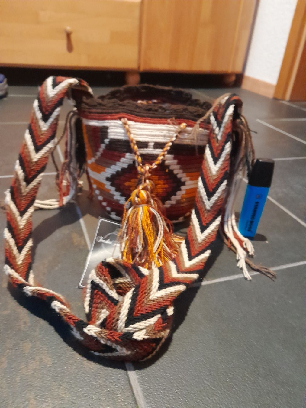 Mochila Wayuu Taschen für Damen: Handgemachte Wayuutasche - Unikat – Neu (gemäss Beschreibung) aus Näfels von Featherfashion