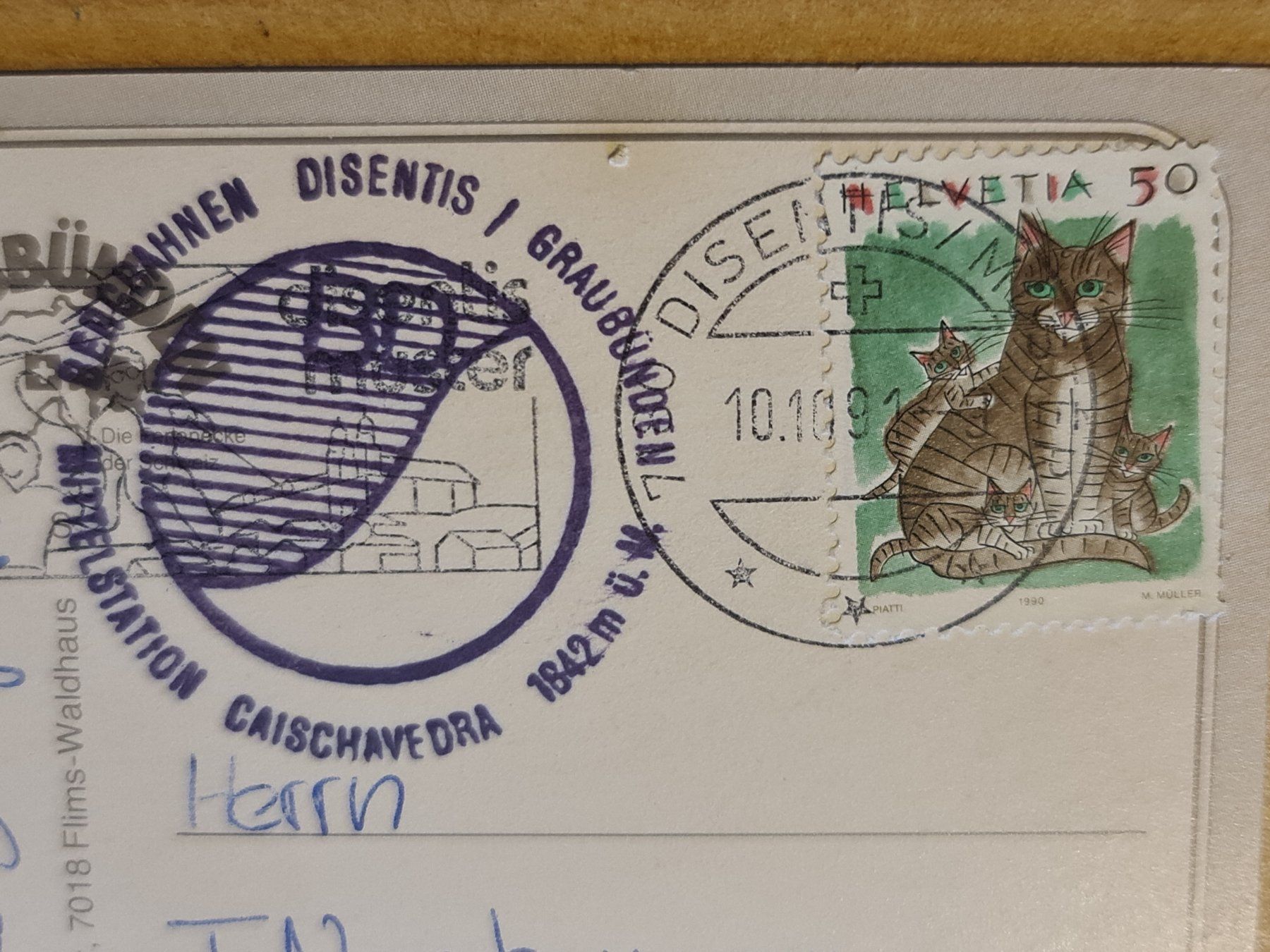 Cartoline postali: Ansichtskarte Disentis Graubünden – Usato da Dintikon venduto da Vexi 1