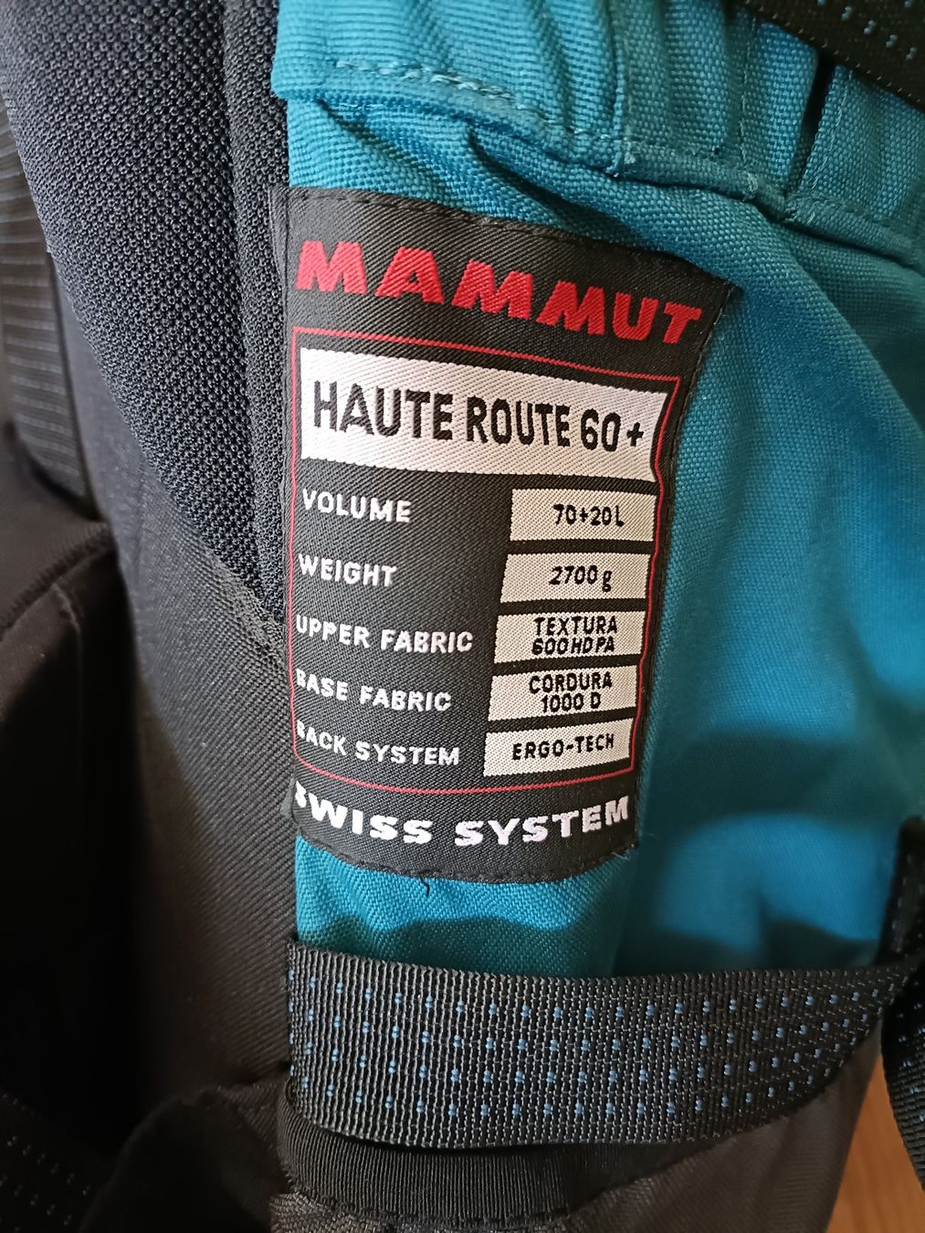 Mammut Zaini: Mammut Treckingrucksack Haute Route 60+ – Usato da Grenchen venduto da Schlussliecht 1