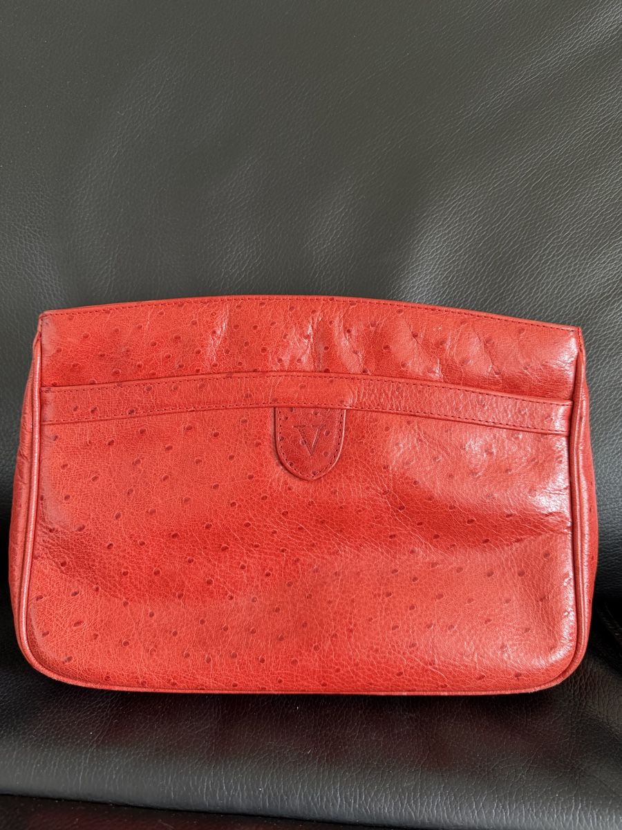 Borse da donna: Pochette vintage en cuir rouge – Usato da Lausanne venduto da Pascal9999 1