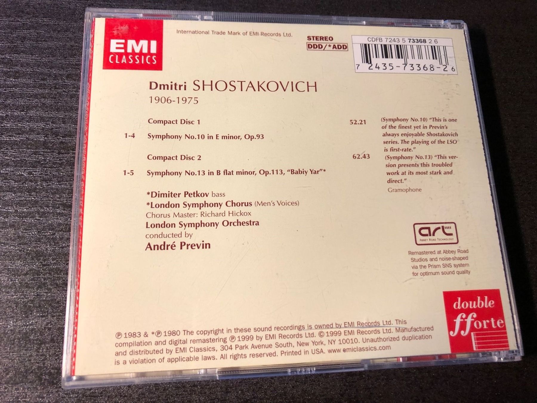 CD: Schostakowitsch Sinfonien 10 & 13 - 2 CDs – Usato da Schübelbach venduto da Dolly990_2 3