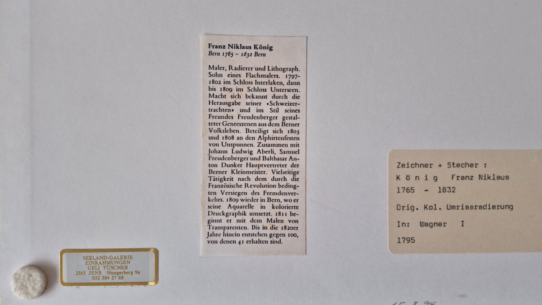 Incisioni: ORIGINALSTICH Bielersee St. Petersinsel – Usato da Twann venduto da Twann 3