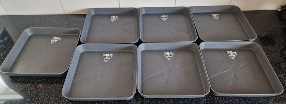 IVORYS-GARDEN Pflanzenuntersetzer – 5 Stück, 25,1x25,1 Cm, Quadratisch Mit Blumenmuster