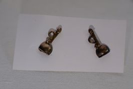 Silber 925 Ohrstecker/Anstecker - Sterling Kolben/Behälter