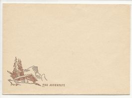 1939 Nr. 27 Pro Juventute Briefli Briefchen Chalet + Berge
