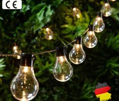 Solar Lichterkette Glühbirnen Außen Gart