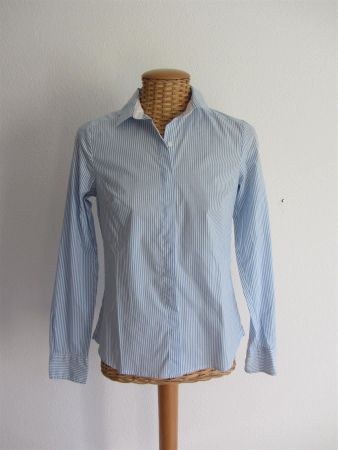 Bluse blau-weiss gestreift tailliert 36