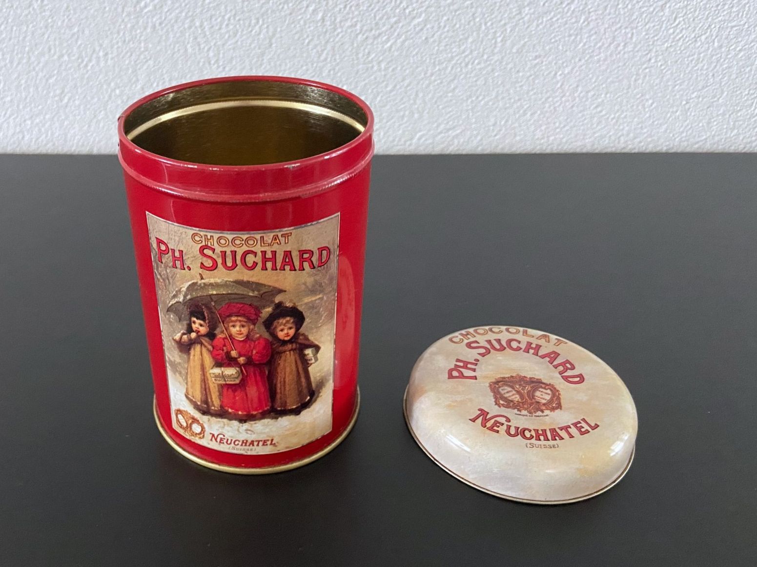 Suchard Dosen: Blechdose Büchse Chocolat Ph. Suchard Neuchatel Suisse – Gebraucht aus Birr von Jamonline 2
