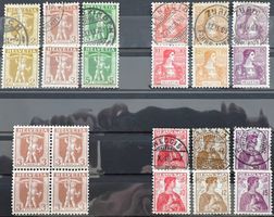 1907/09 Marken Tellknaben/Helvetia gest./** SBK 212.-
