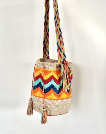 Wayuu Tasche handgefertigt von indigenen Wayuu (Kolumbien) 
