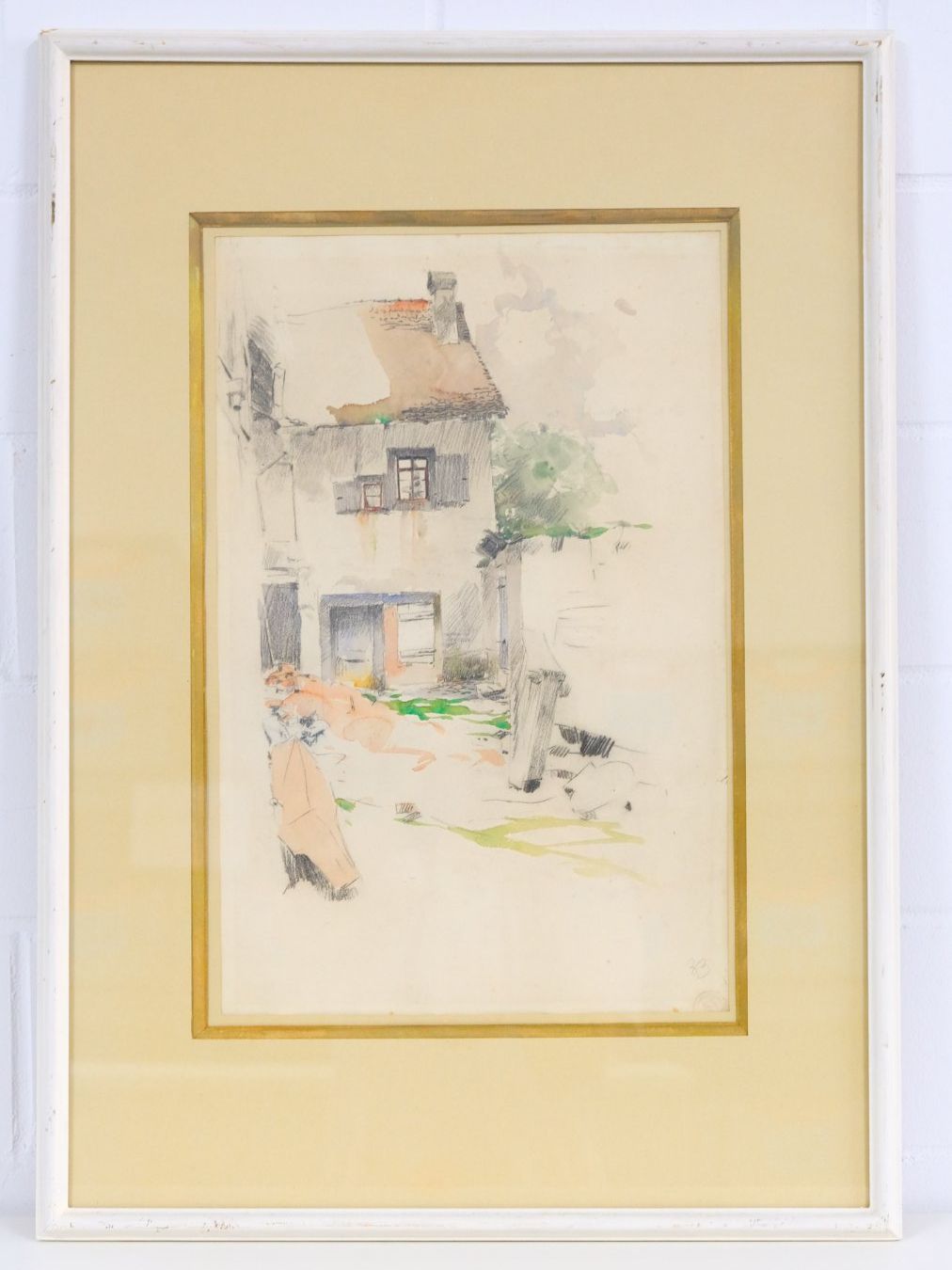 Dipinti: Originale Aquarell mit Haus im Rahmen – Usato da Volketswil venduto da brockipfannenstil