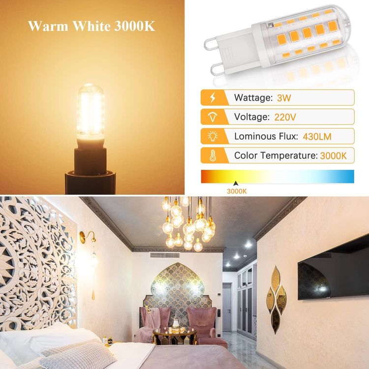 Optonica LED-Leuchtmittel GU10 – 6W, Weißes Licht 6000K, 480 Lumen