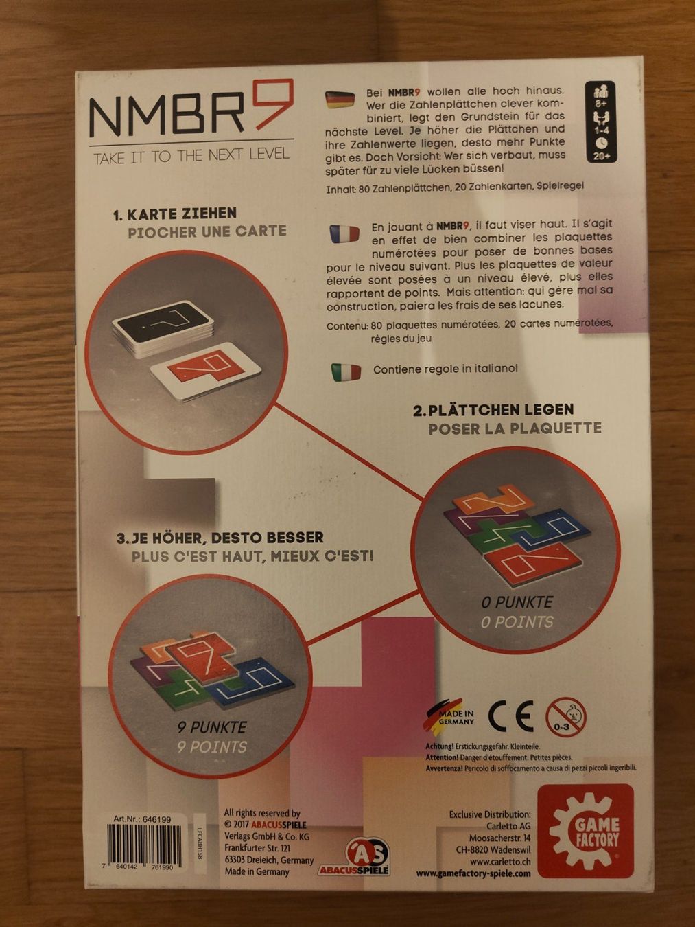 Jeux: NMBR9 Brettspiel – D'occasion à Niederrohrdorf par MystoganZ 1
