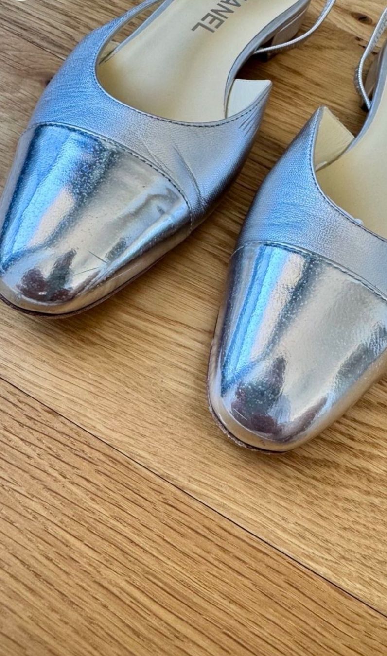 Chanel Scarpe da donna: Chanel Slingbacks Silver, Size 38,5, Great Condition! – Usato da Münchenstein venduto da mag_ck5y 3