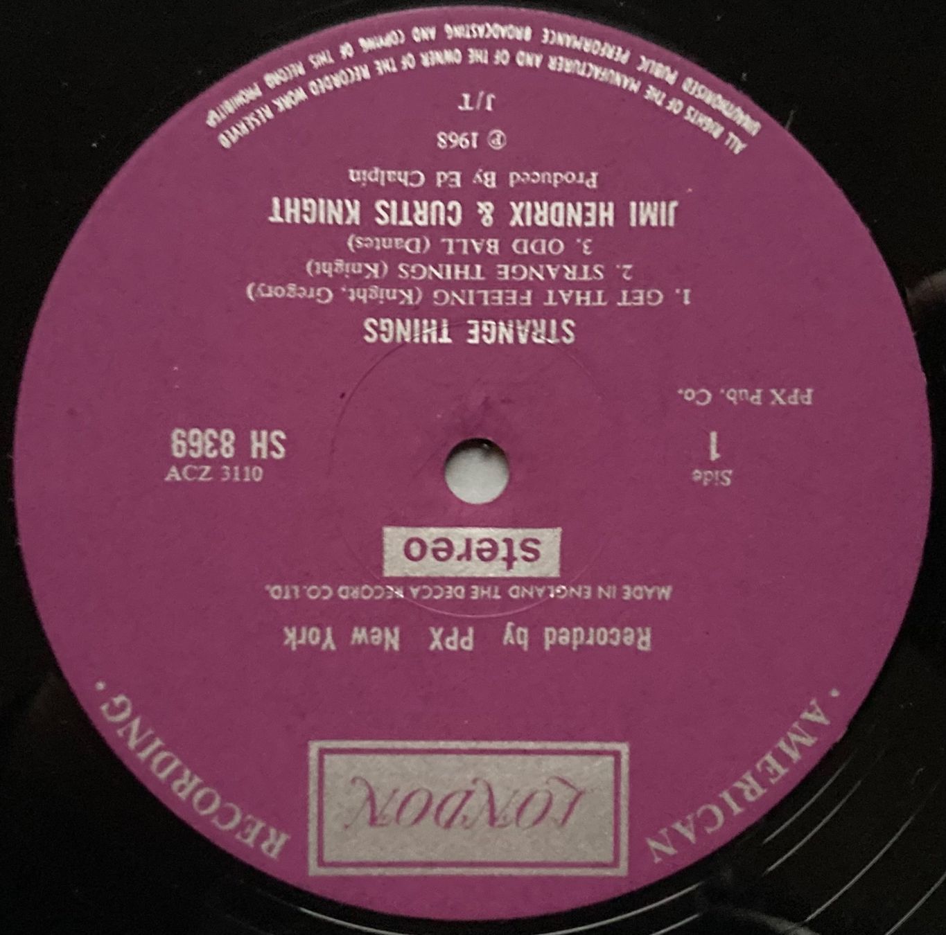 Vinyles: JIMI HENDRIX & CURTIS KNIGHT - STRANGE THINGS – D'occasion à Poliez-Pittet par Newtown-Records 2