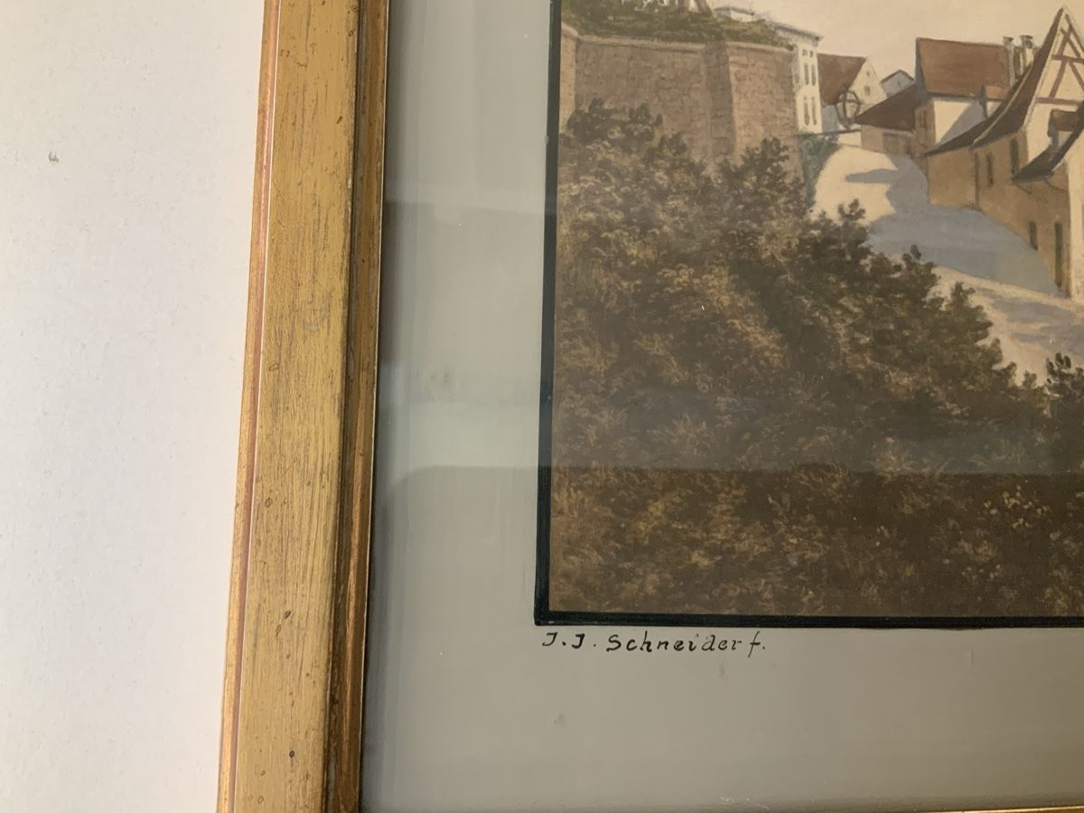 Dipinti: Taille douce signé J.J. Schneider – Usato da rolle venduto da Tontonjulot 1