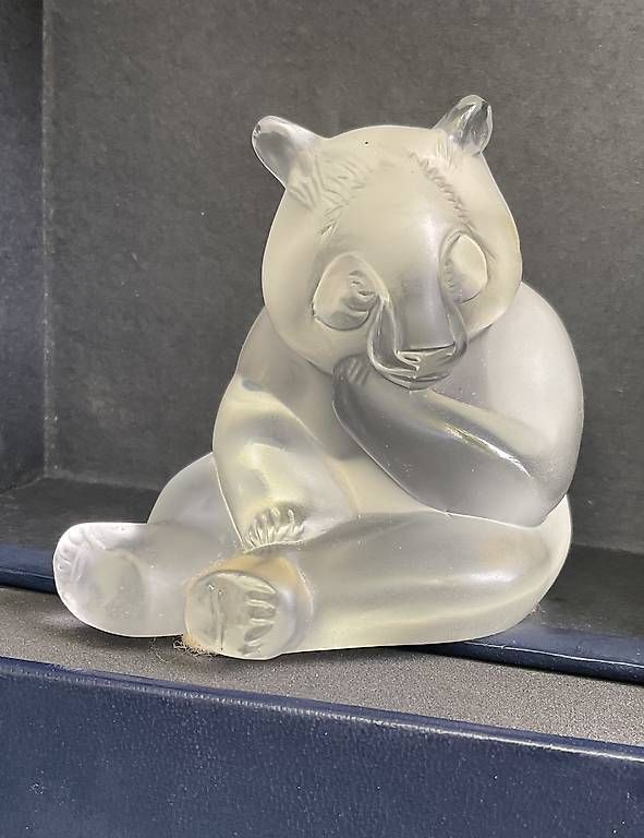Lalique Statuette: LALIQUE PANDA BÄR SIGNIERT – Usato da Adlikon b.Regensdorf venduto da Crystaldragon09